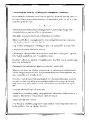 English Worksheet: Organizing information into a five-paragraph persuasive essay