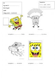 spongebob prepositions of place