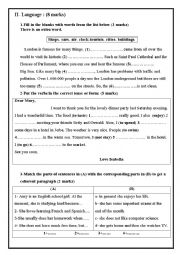 English Worksheet: Language (8th form)