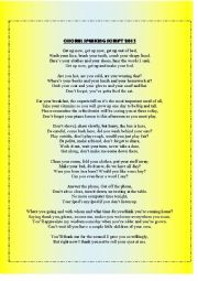 English Worksheet: choral speaking script 2013