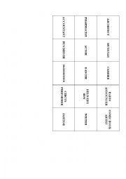 English Worksheet: Job name cards (goes with job game board)