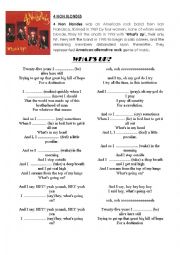 English Worksheet: Whats Up 4 NON BLONDES