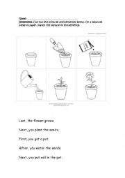 English Worksheet: Sequencing