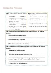 English Worksheet: Reflexive Pronoun