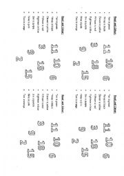 English Worksheet: Colour the Numbers