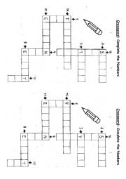 English Worksheet: Crossword on Numbers