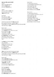 English Worksheet: someone like you by adele. Gap filling listening task