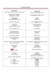 English Worksheet: Literary Devices