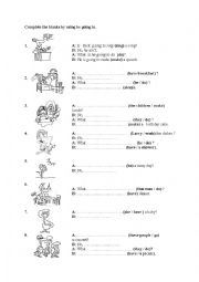 English Worksheet: be going to