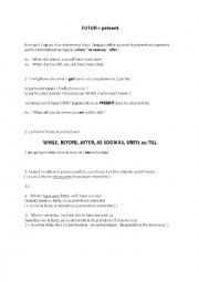English Worksheet: Futur avec When