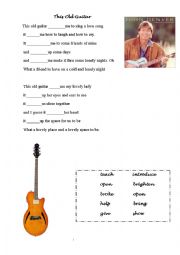 English Worksheet: This Old Guitar-John Denver