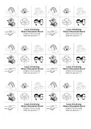 English Worksheet: What A Wonderful World - Louis Armstrong