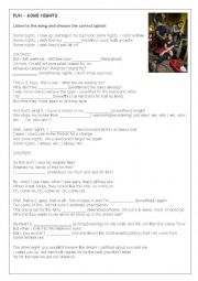 English Worksheet: Fun - Some nights