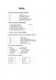 English Worksheet: Review