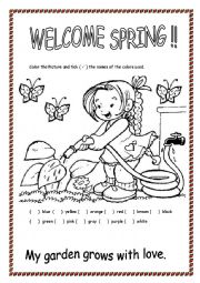 English Worksheet: Spring Activity