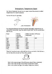 English Worksheet: Intergallactic quest 