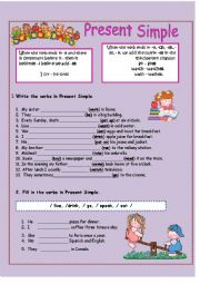 English Worksheet: present simple