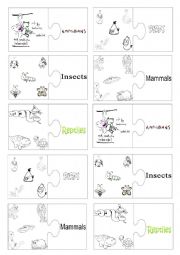 English Worksheet: Vocabulary jigsaw