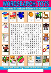 Toys Wordsearch