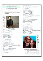 English Worksheet: Conditional type 2 (a song by Rick Price)