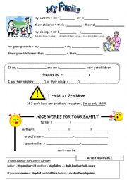 English Worksheet: FAMILY