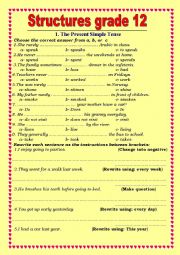 English Worksheet: grammar Present simple