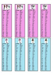 English Worksheet: Monster High Irregular verbs (infinitive & past)