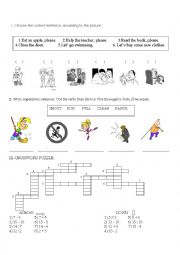 English Worksheet: Imperative - Cardinal Numbers