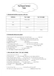 English Worksheet: The Present Perfect Tense