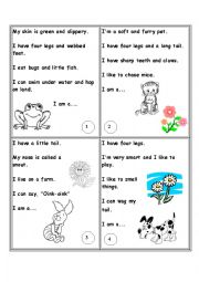 English Worksheet: animals riddles part 1