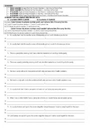 English Worksheet: WISH CLAUSES & IF CLAUSES