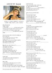 English Worksheet: Love on top - Beyonce