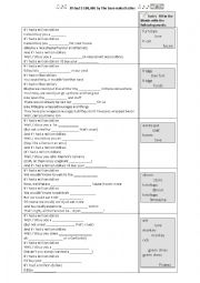 Conditional II with a song and various tasks 