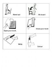 English Worksheet: classroom instructions