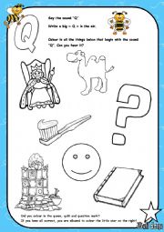 English Worksheet: Alphabet - Letter Q - Activity