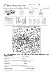 English Worksheet: Easter Present Continuous