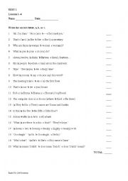 English Worksheet: Elementary Quiz