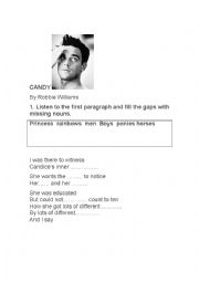 English Worksheet: Candy by Robbie Williams