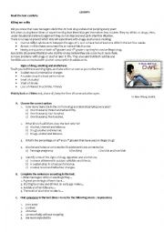 Reading and writing comprehension test - 9th grade