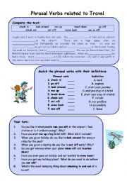 English Worksheet: travel