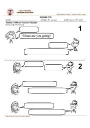 English Worksheet: going to
