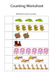 English Worksheet: the number