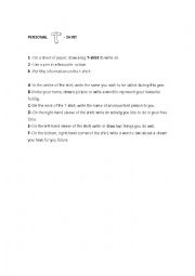 English Worksheet: Personal T-shirt