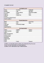 English Worksheet: My identity Card