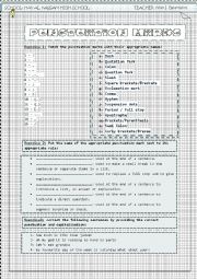 English Worksheet: Punctuation Marks 