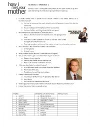 English Worksheet: HOW I MET YOUR MOTHER