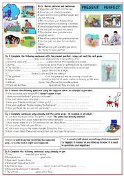 English Worksheet: Present perfect