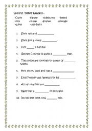 English Worksheet: TRINITY GRADE 2  NEW SPELLING 