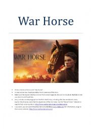 English Worksheet: War Horse Movie Review
