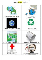 English Worksheet: SAVE YOUR PLANET!